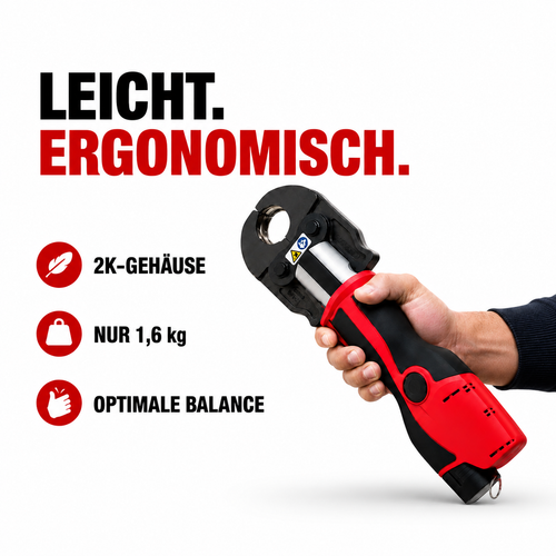 Kabelloses Presswerkzeug mit Akku