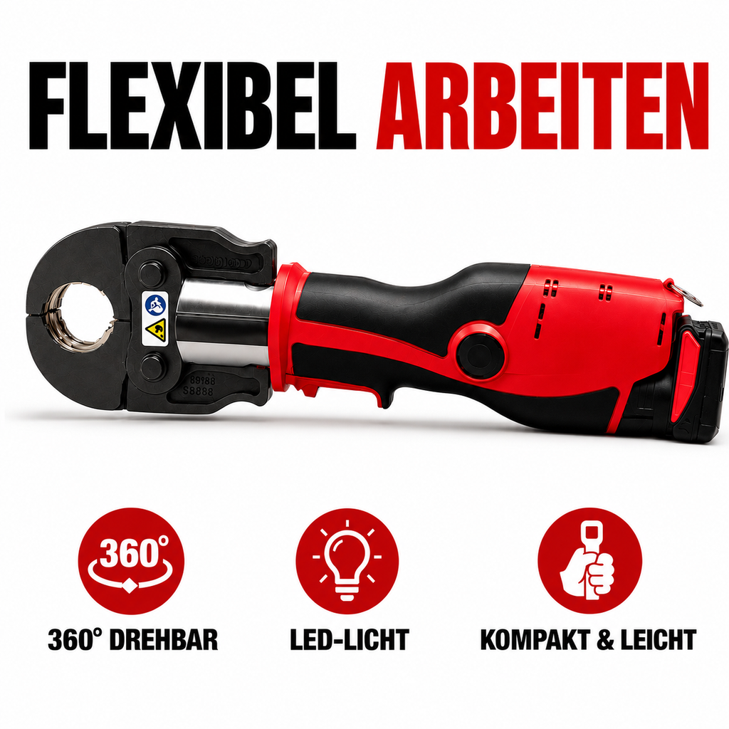 Kabelloses Presswerkzeug mit Akku